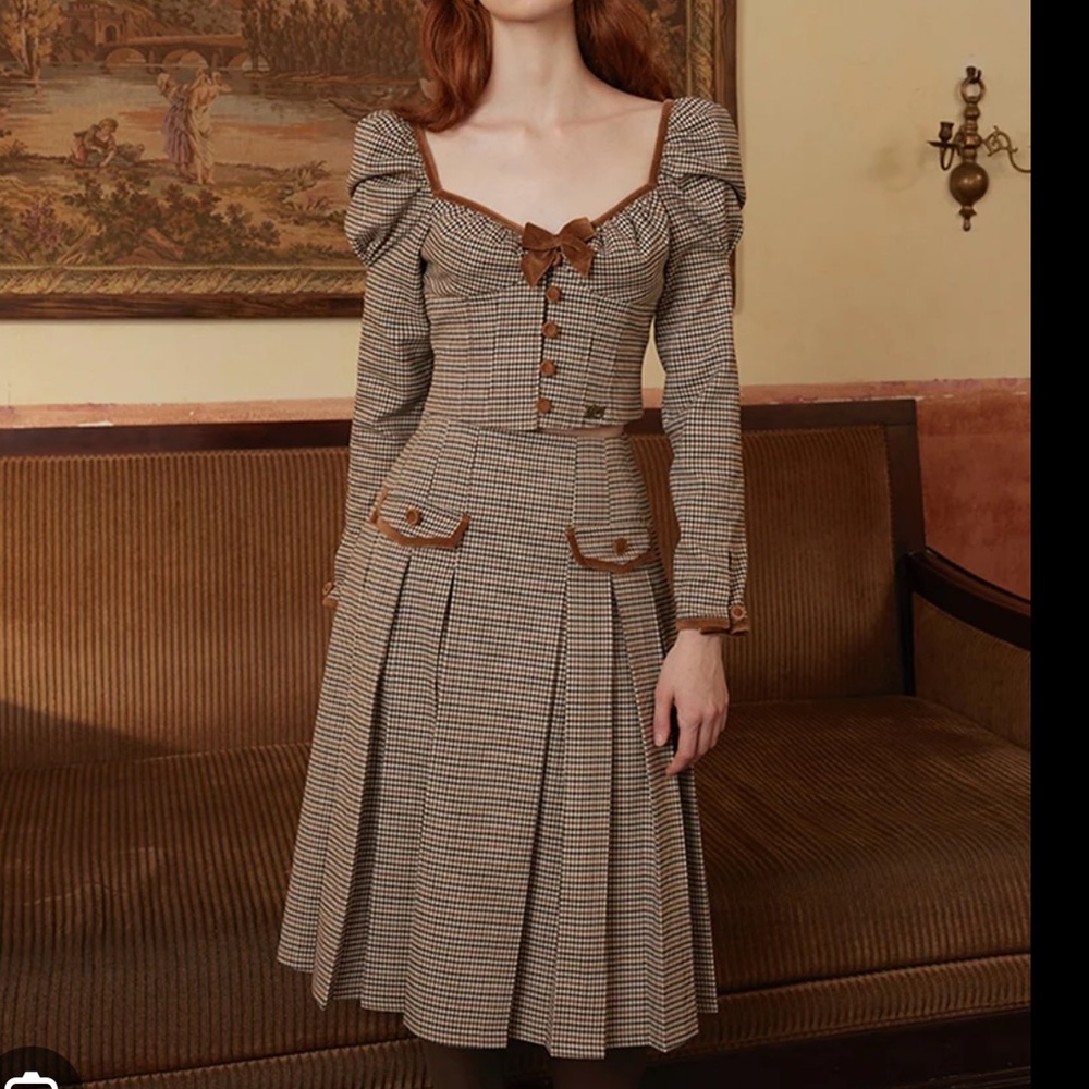 LaceMade Miss Chestnut Skirt & Corset Blouse. New with tags. Romantic. Vintage